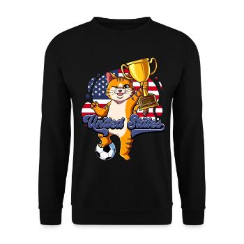 Usa Fußball - Unisex Pullover - Schwarz - Vorne - Alina (178cm) & Michal (187cm)