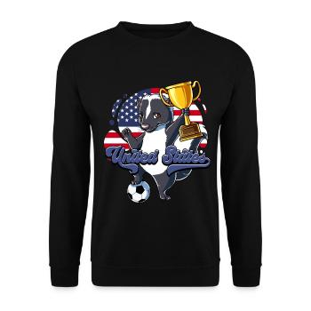 Usa Fußball - Unisex Pullover - Schwarz - Vorne - Alina (178cm) & Michal (187cm)