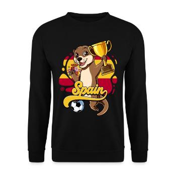 Spanien Fußball - Unisex Pullover - Schwarz - Vorne - Alina (178cm) & Michal (187cm)