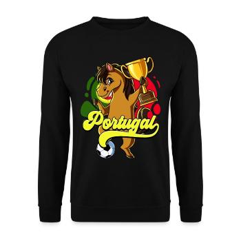 Portugal Football - Sweat-shirt Unisexe - noir - Devant - Alina (178cm) & Michal (187cm)