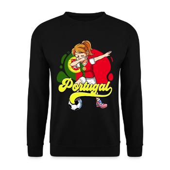 Portugal Football - Sweat-shirt Unisexe - noir - Devant - Alina (178cm) & Michal (187cm)