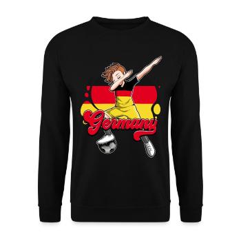 Germany Football - Unisex Sweatshirt - black - Front - Alina (178cm) & Michal (187cm)