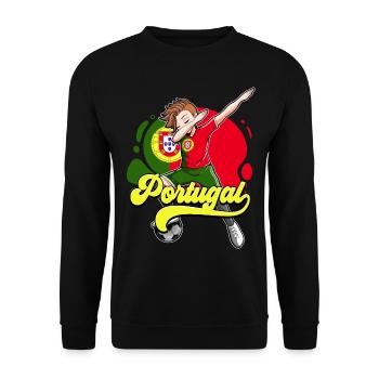 Portugal Football - Sweat-shirt Unisexe - noir - Devant - Alina (178cm) & Michal (187cm)