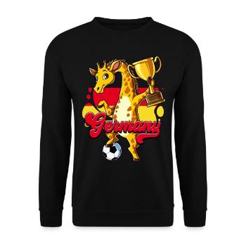 Germany Football - Unisex Sweatshirt - black - Front - Alina (178cm) & Michal (187cm)