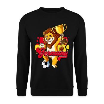 Deutschland Fußball - Unisex Pullover - Schwarz - Vorne - Alina (178cm) & Michal (187cm)