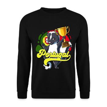 Portugal Football - Sweat-shirt Unisexe - noir - Devant - Alina (178cm) & Michal (187cm)