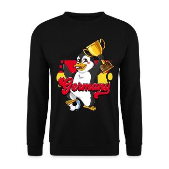 Germany Football - Unisex Sweatshirt - black - Front - Alina (178cm) & Michal (187cm)
