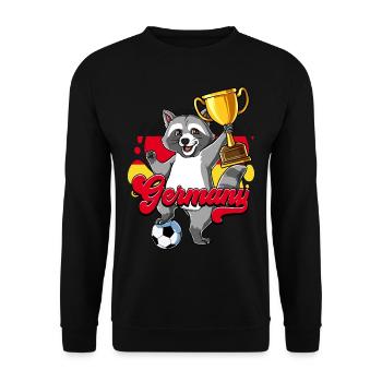 Germany Football - Unisex Sweatshirt - black - Front - Alina (178cm) & Michal (187cm)