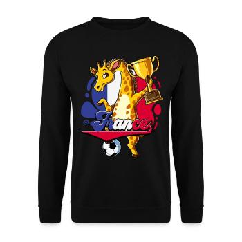 Frankreich Fußball - Unisex Pullover - Schwarz - Vorne - Alina (178cm) & Michal (187cm)