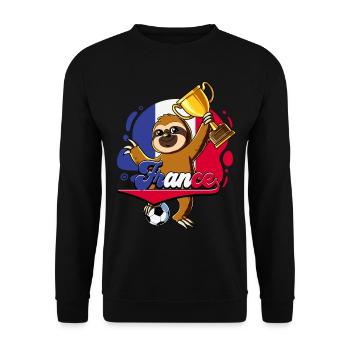 Frankreich Fußball - Unisex Pullover - Schwarz - Vorne - Alina (178cm) & Michal (187cm)