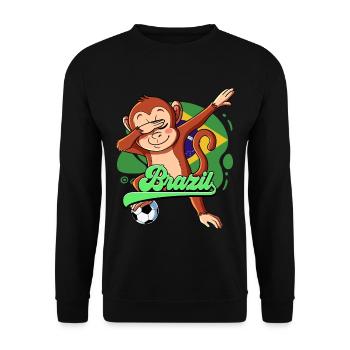 Brazil Football - Unisex Sweatshirt - black - Front - Alina (178cm) & Michal (187cm)