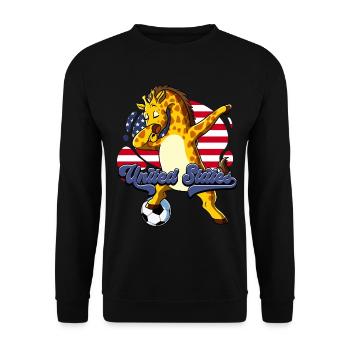 Usa Fußball - Unisex Pullover - Schwarz - Vorne - Alina (178cm) & Michal (187cm)