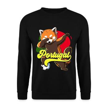Portugal Fußball - Unisex Pullover - Schwarz - Vorne - Alina (178cm) & Michal (187cm)