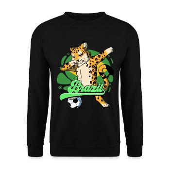 Brazil Football - Unisex Sweatshirt - black - Front - Alina (178cm) & Michal (187cm)