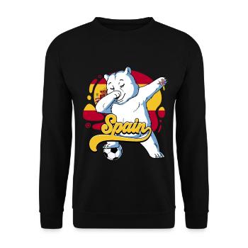 Spanien Fußball - Unisex Pullover - Schwarz - Vorne - Alina (178cm) & Michal (187cm)