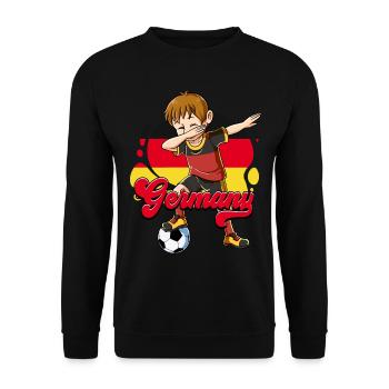 Germany Football - Unisex Sweatshirt - black - Front - Alina (178cm) & Michal (187cm)