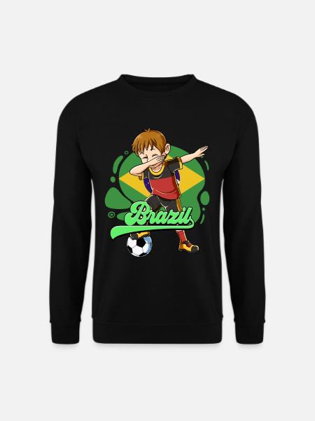 Brasilien Fußball - Unisex Pullover - Schwarz