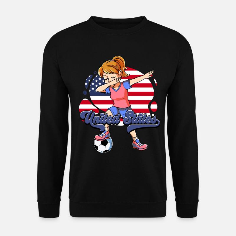 Usa Fußball - Unisex Pullover - Schwarz