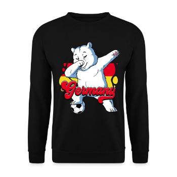 Deutschland Fußball - Unisex Pullover - Schwarz - Vorne - Alina (178cm) & Michal (187cm)