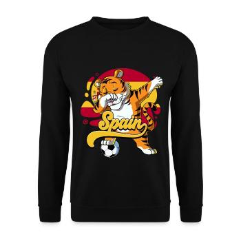 Spanien Fußball - Unisex Pullover - Schwarz - Vorne - Alina (178cm) & Michal (187cm)