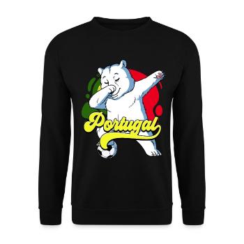 Portugal Football - Sweat-shirt Unisexe - noir - Devant - Alina (178cm) & Michal (187cm)