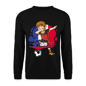 Frankreich Fußball - Unisex Pullover - Schwarz - Vorne - Alina (178cm) & Michal (187cm)