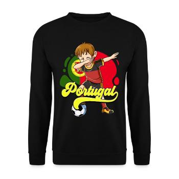 Portugal Football - Sweat-shirt Unisexe - noir - Devant - Alina (178cm) & Michal (187cm)