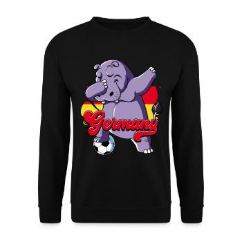 Germany Football - Unisex Sweatshirt - black - Front - Alina (178cm) & Michal (187cm)