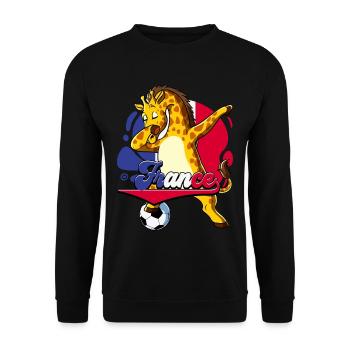Frankreich Fußball - Unisex Pullover - Schwarz - Vorne - Alina (178cm) & Michal (187cm)