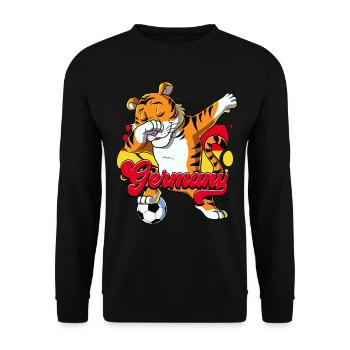 Germany Football - Unisex Sweatshirt - black - Front - Alina (178cm) & Michal (187cm)
