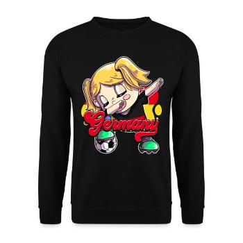 Germany Football - Unisex Sweatshirt - black - Front - Alina (178cm) & Michal (187cm)