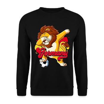Germany Football - Unisex Sweatshirt - black - Front - Alina (178cm) & Michal (187cm)