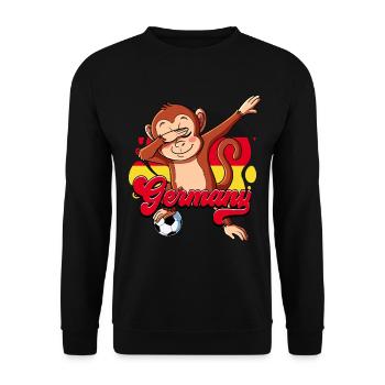 Germany Football - Unisex Sweatshirt - black - Front - Alina (178cm) & Michal (187cm)