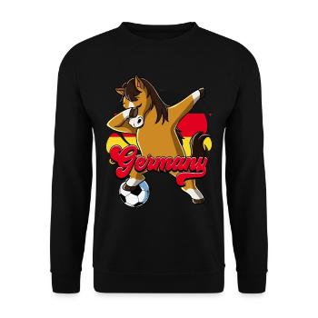 Germany Football - Unisex Sweatshirt - black - Front - Alina (178cm) & Michal (187cm)