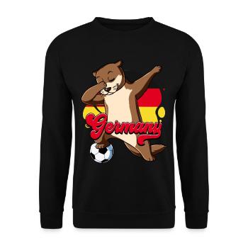 Germany Football - Unisex Sweatshirt - black - Front - Alina (178cm) & Michal (187cm)