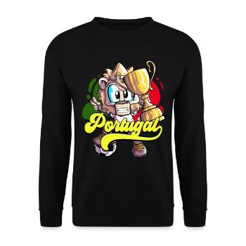 Portugal Football - Sweat-shirt Unisexe - noir - Devant - Alina (178cm) & Michal (187cm)