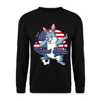 Usa Fußball - Unisex Pullover - Schwarz - Vorne - Alina (178cm) & Michal (187cm)