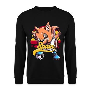 Spanien Fußball - Unisex Pullover - Schwarz - Vorne - Alina (178cm) & Michal (187cm)