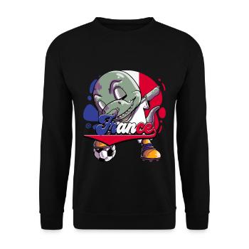 Frankreich Fußball - Unisex Pullover - Schwarz - Vorne - Alina (178cm) & Michal (187cm)