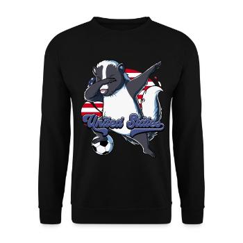 Usa Fußball - Unisex Pullover - Schwarz - Vorne - Alina (178cm) & Michal (187cm)