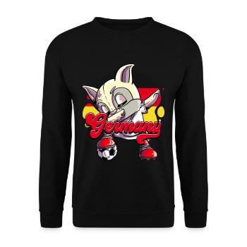 Germany Football - Unisex Sweatshirt - black - Front - Alina (178cm) & Michal (187cm)