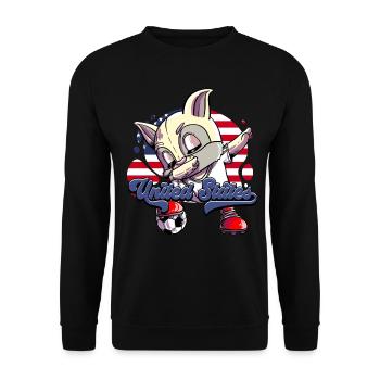 Usa Fußball - Unisex Pullover - Schwarz - Vorne - Alina (178cm) & Michal (187cm)