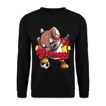 Germany Football - Unisex Sweatshirt - black - Front - Alina (178cm) & Michal (187cm)
