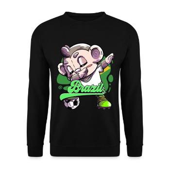 Brazil Football - Unisex Sweatshirt - black - Front - Alina (178cm) & Michal (187cm)