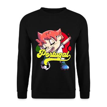 Portugal Football - Sweat-shirt Unisexe - noir - Devant - Alina (178cm) & Michal (187cm)