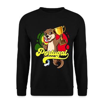 Portugal Football - Sweat-shirt Unisexe - noir - Devant - Alina (178cm) & Michal (187cm)