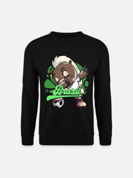 Brasilien Fußball - Unisex Pullover - Schwarz