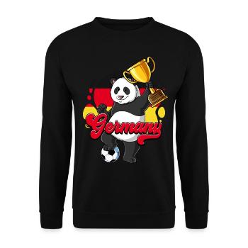 Germany Football - Unisex Sweatshirt - black - Front - Alina (178cm) & Michal (187cm)