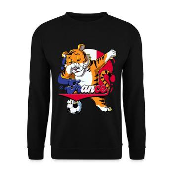 Frankreich Fußball - Unisex Pullover - Schwarz - Vorne - Alina (178cm) & Michal (187cm)
