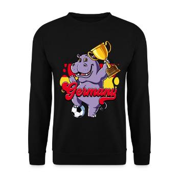 Germany Football - Unisex Sweatshirt - black - Front - Alina (178cm) & Michal (187cm)